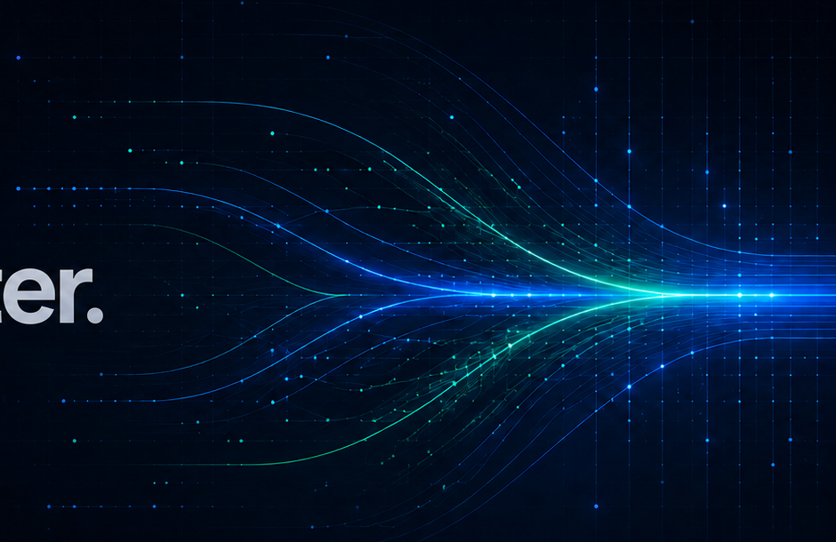 Streams of performance signals converging through intelligent routing